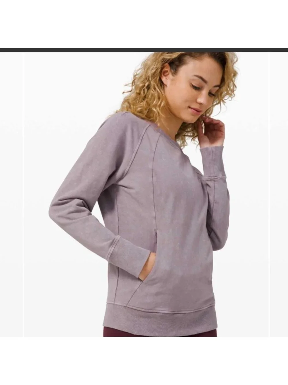 Lululemon Scuba Crew Washed Lunar Rock